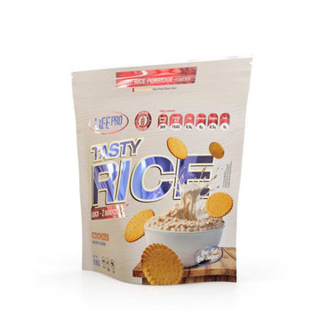 Crème de riz Life Pro saveur Cookies, texture onctueuse et digestion rapide pour l’entraînement.