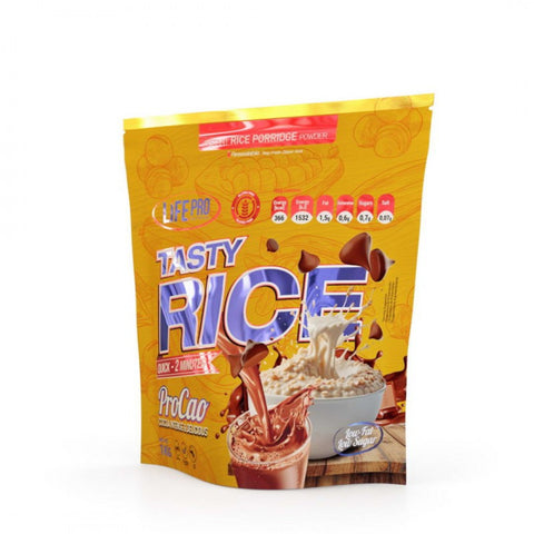 Crème de riz Life Pro Nutrition saveur Procao, riche en glucides pour l’énergie et la performance sportive.