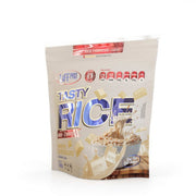 Crème de riz instantanée saveur chocolat blanc, parfaite pour les sportifs en prise de masse ou en récupération.