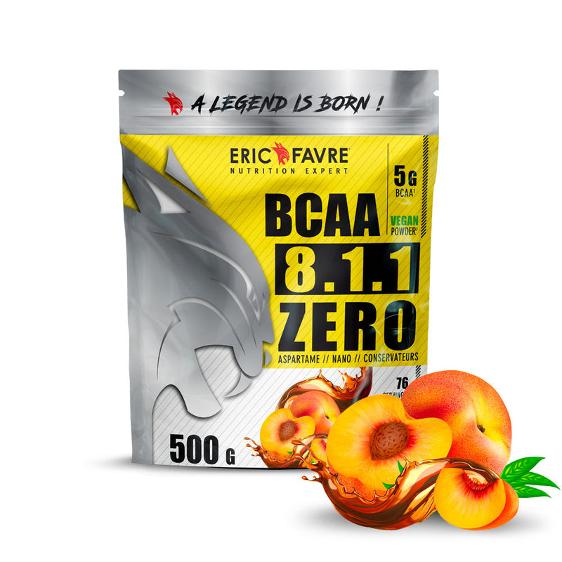 BCAA Zero 8:1:1 Eric Favre saveur Pêche – complément récupération et performance
