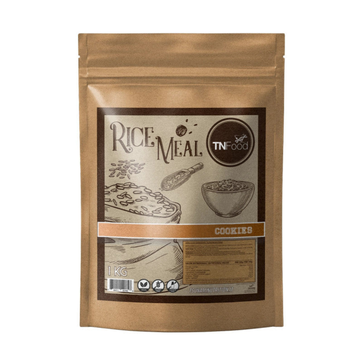 Crème de riz Tsunami Nutrition saveur Cookies – pot 1 kg